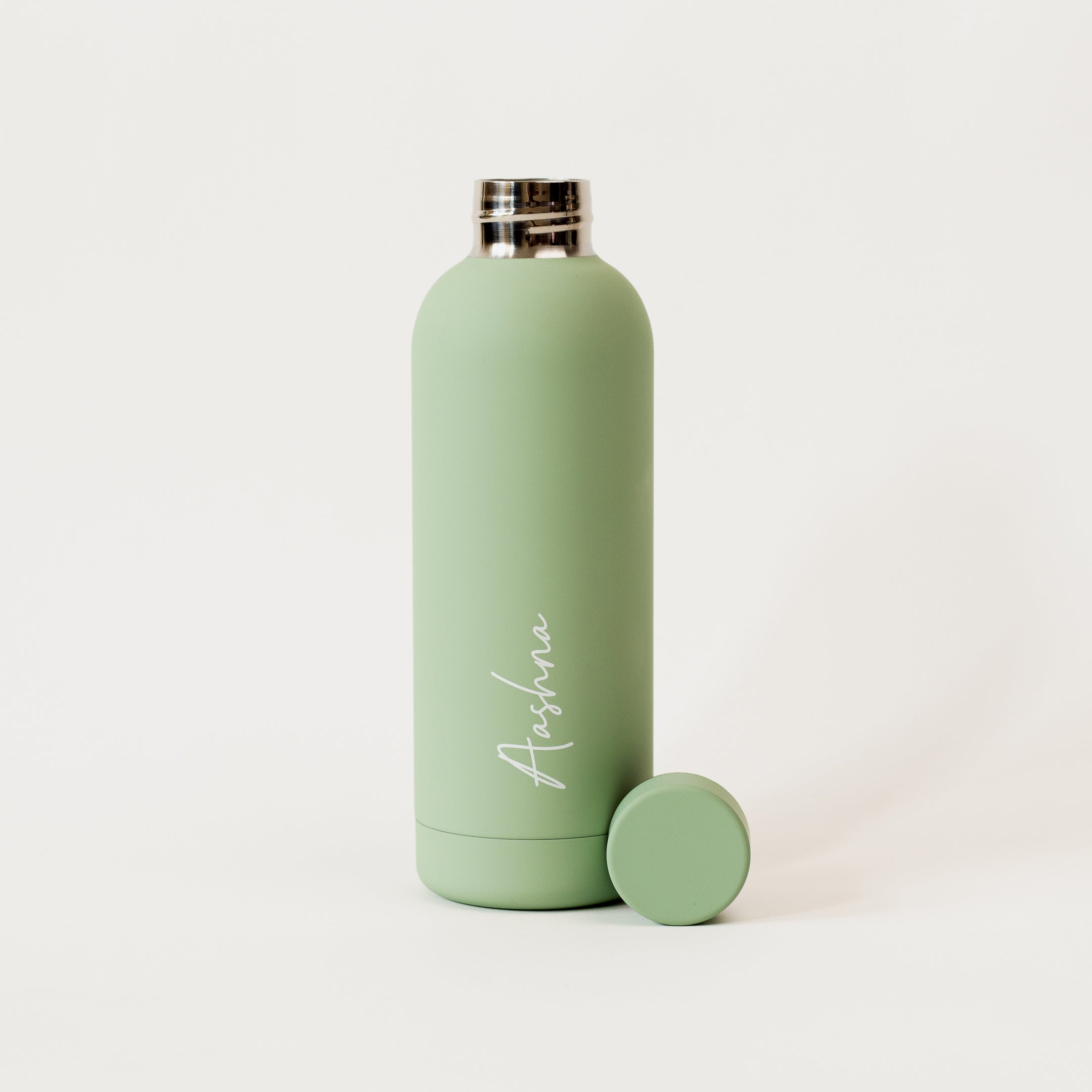 Kookumber - Personalised Water Bottle - Sage Green