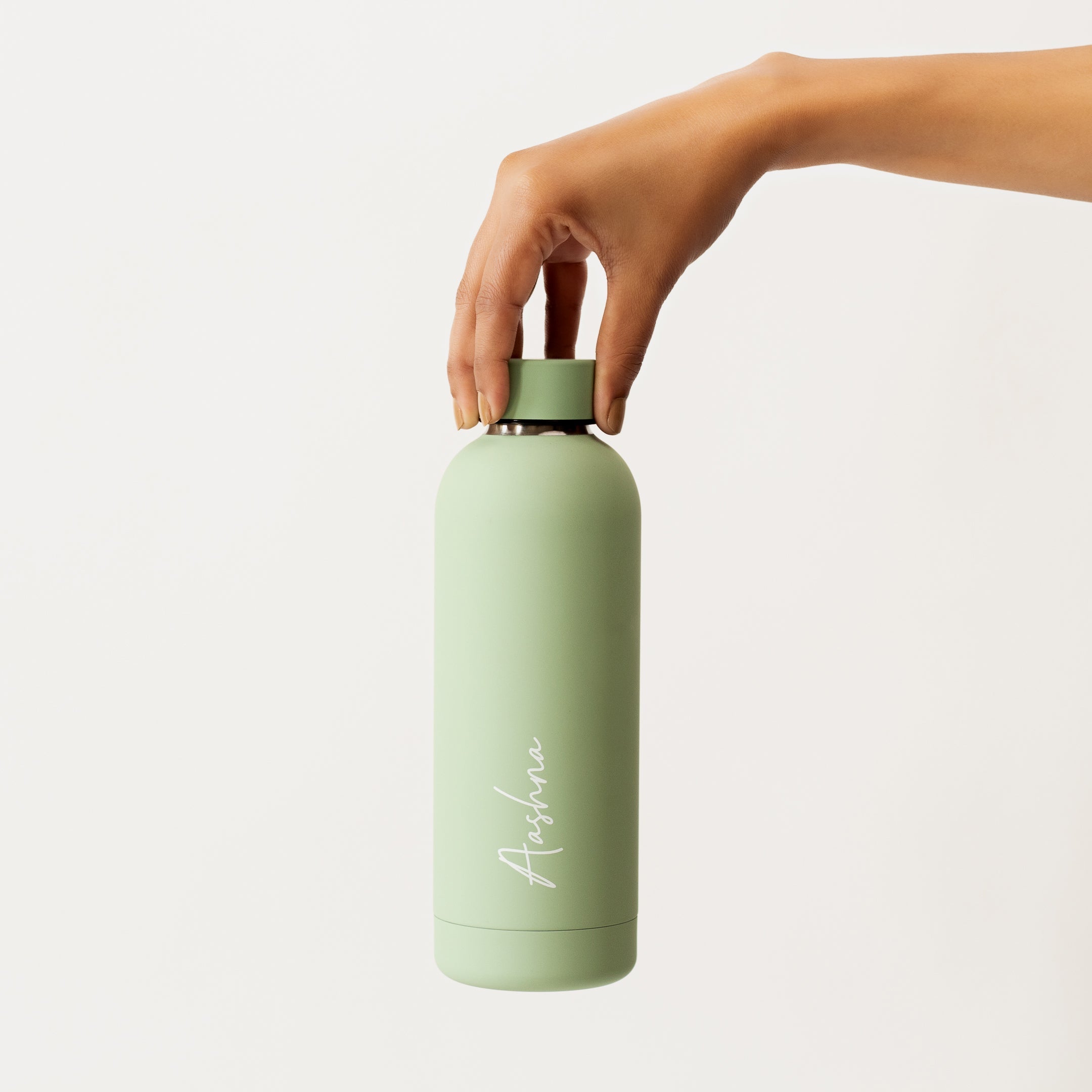 Kookumber - Personalised Water Bottle - Sage Green