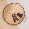 PERSONALISED LETTER KEYCHAIN - BROWN