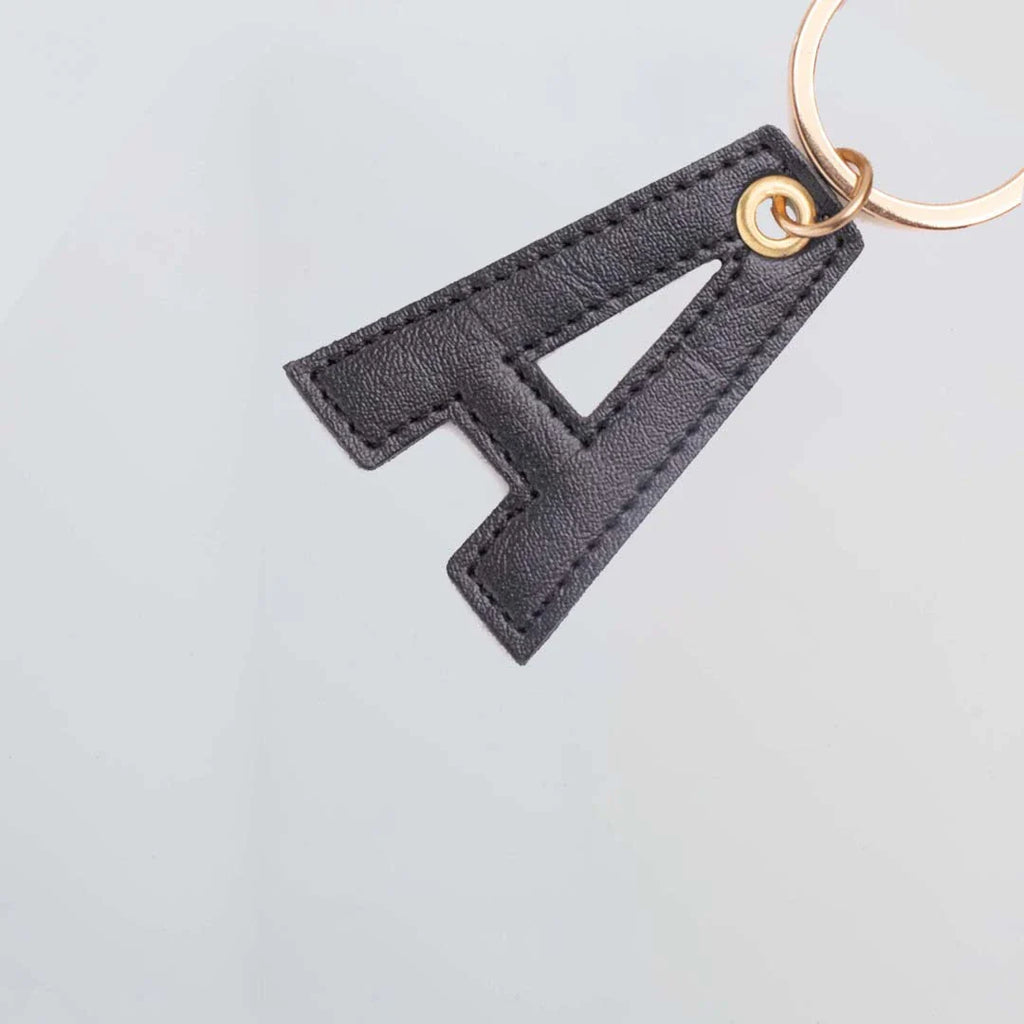 PERSONALISED LETTER KEYCHAIN - BLACK