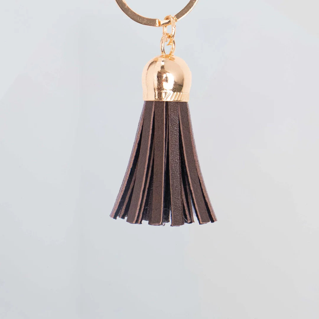 PERSONALISED LETTER KEYCHAIN - BROWN