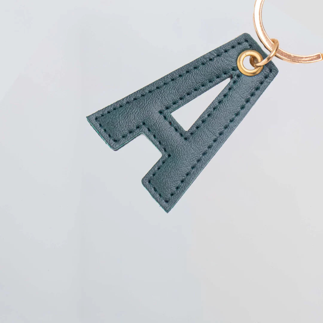PERSONALISED LETTER KEYCHAIN - GREEN