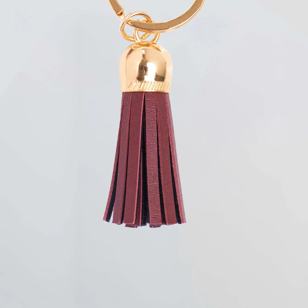PERSONALISED LETTER KEYCHAIN - MAROON