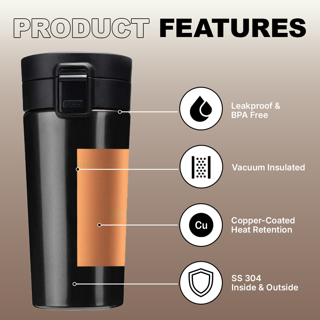 Personalised Flip-Lock Tumbler - Black