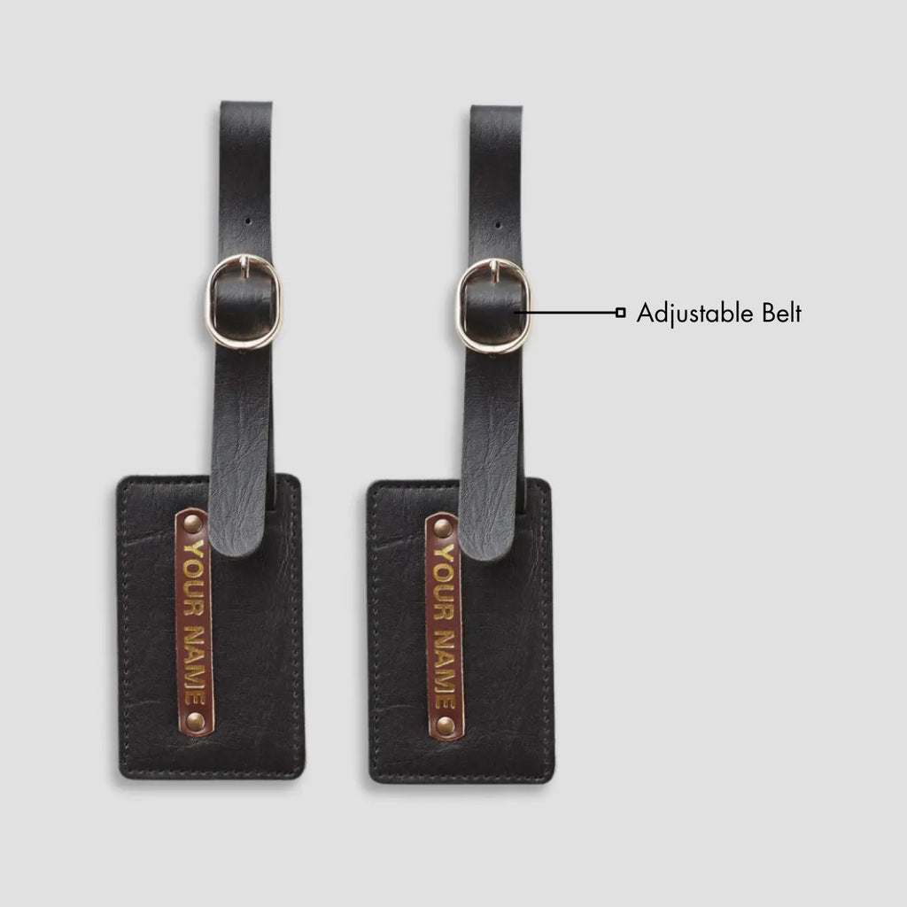 PERSONALISED LUGGAGE TAGS - BLACK