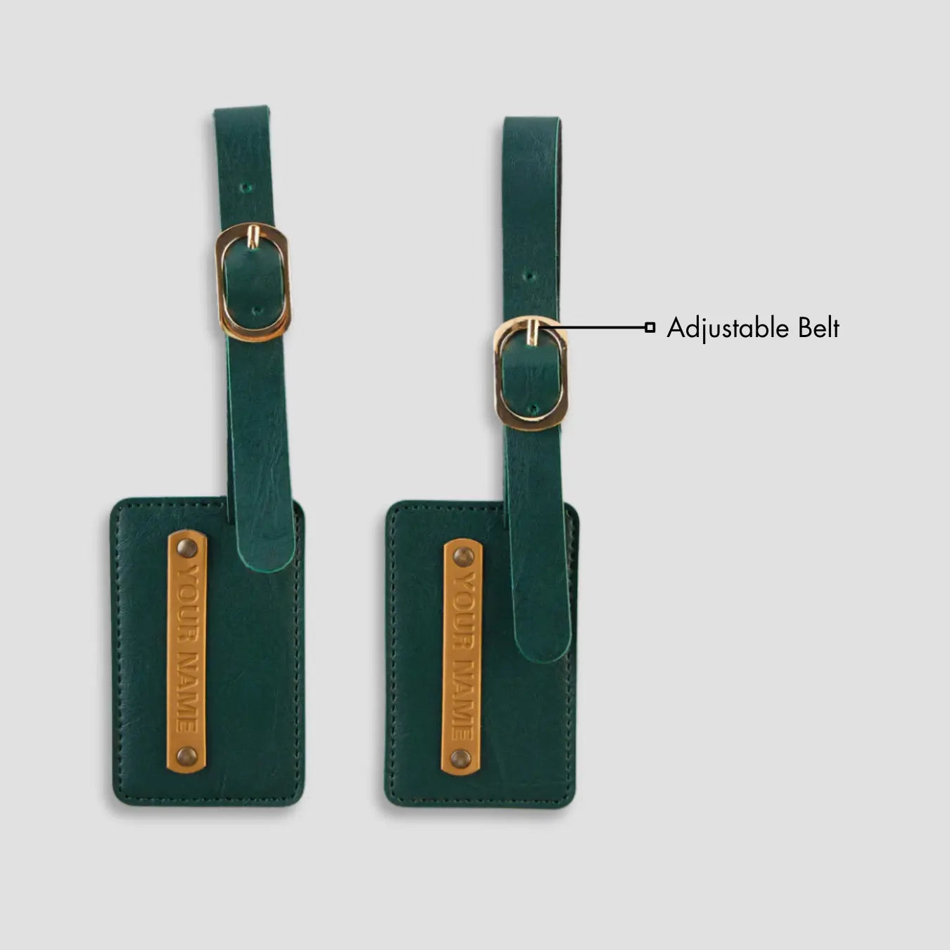 PERSONALISED LUGGAGE TAGS - GREEN