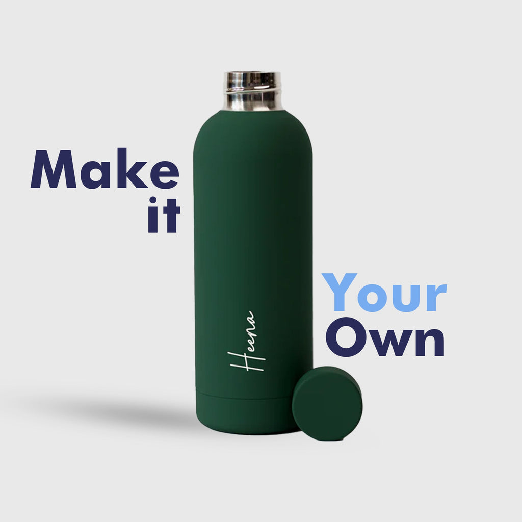 Kookumber - Personalised Water Bottle - Fern Green