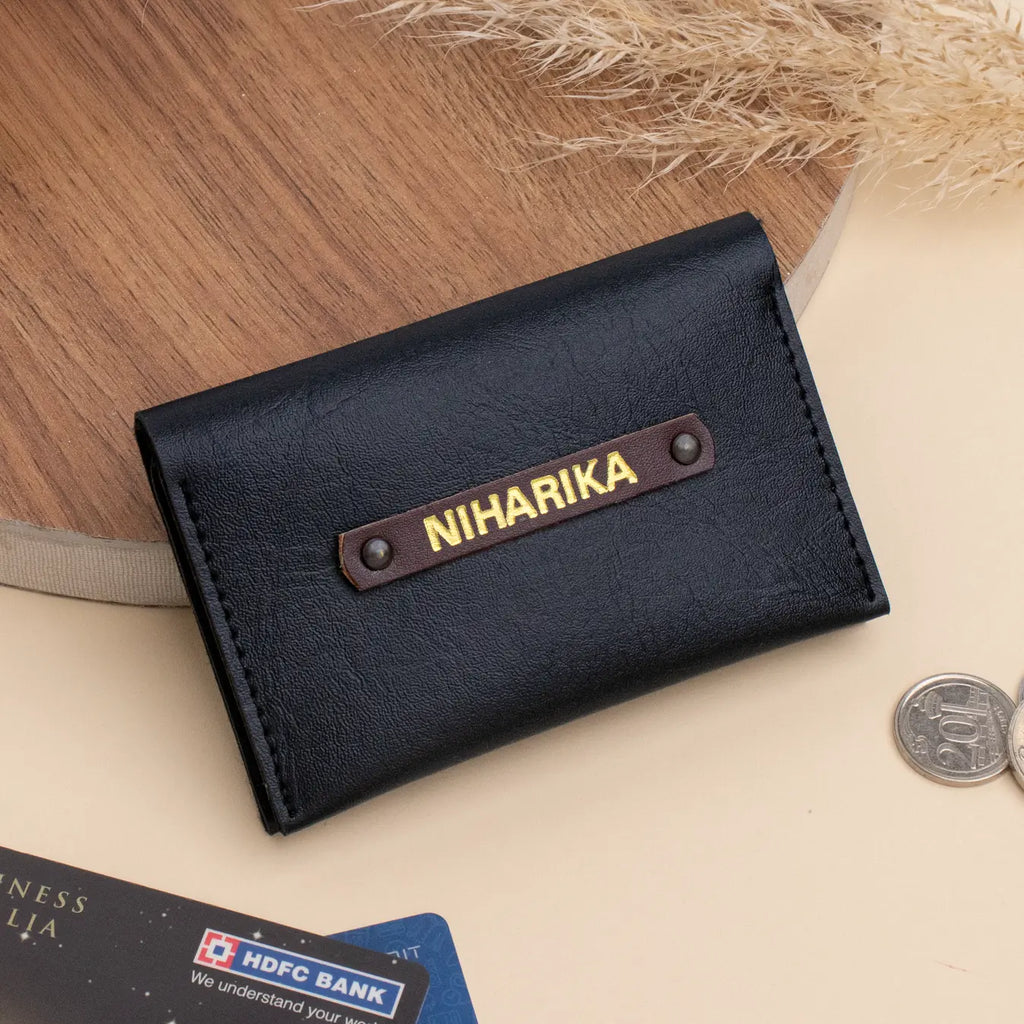 PERSONALISED MINI WALLET - BLACK