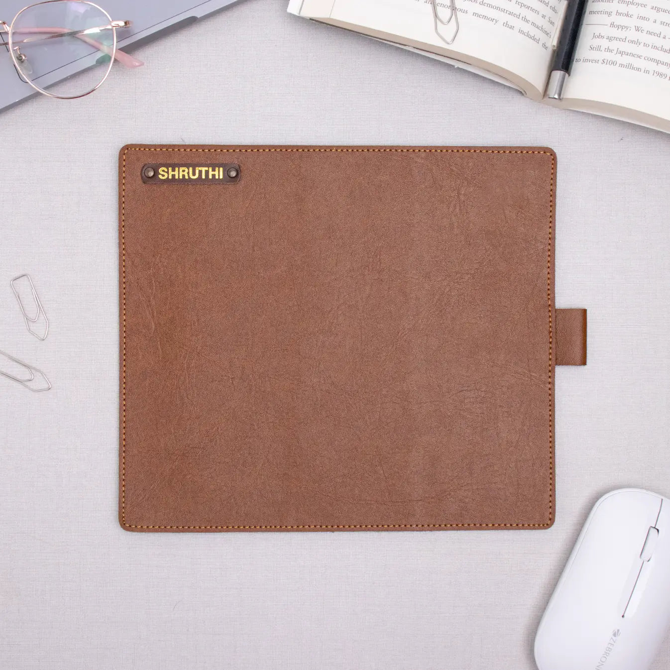 PERSONALISED MOUSE PAD - TAN