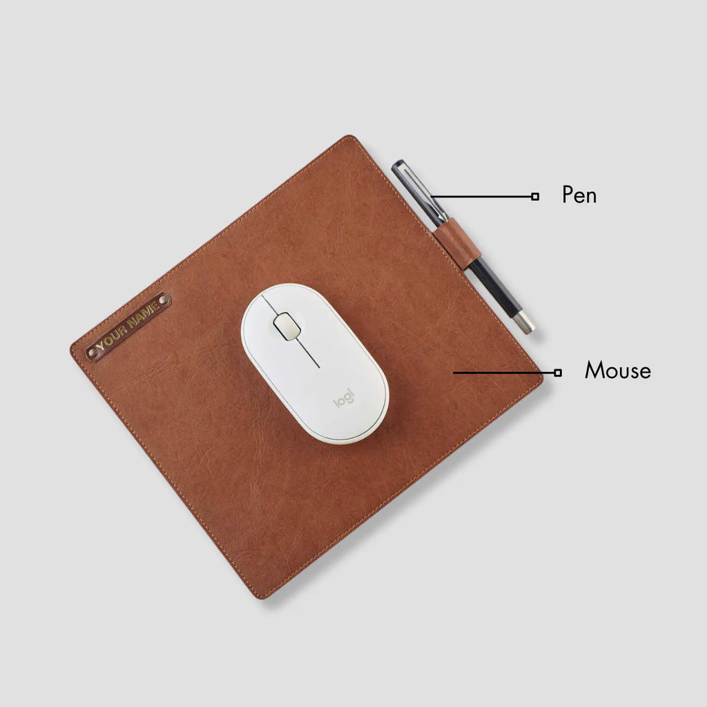 PERSONALISED MOUSE PAD - TAN