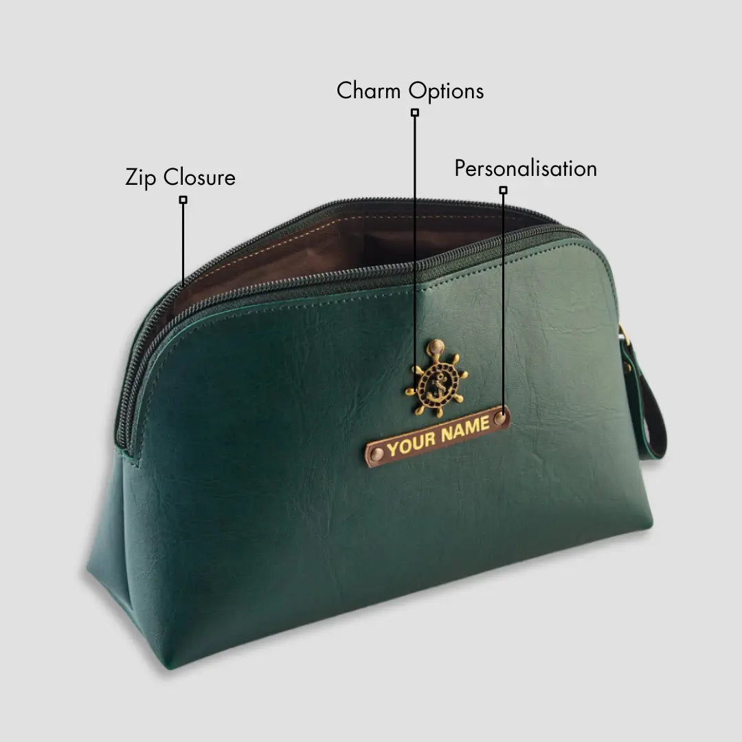 PERSONALISED MULTIPURPOSE POUCH - GREEN