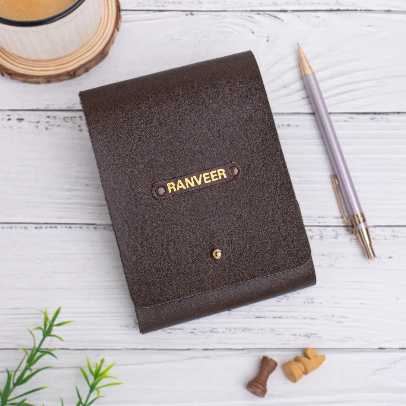 PERSONALISED NOTEPAD - BROWN