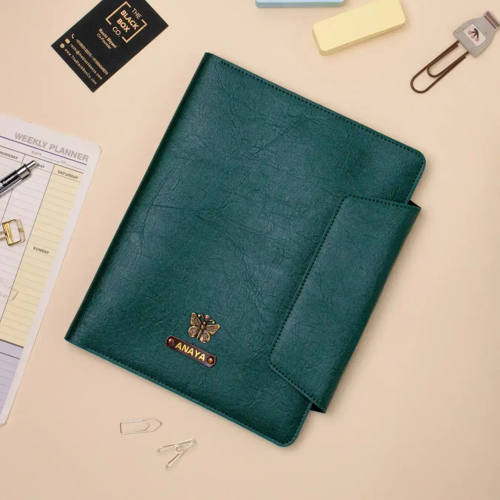 PERSONALISED OFFICE FOLDER - GREEN