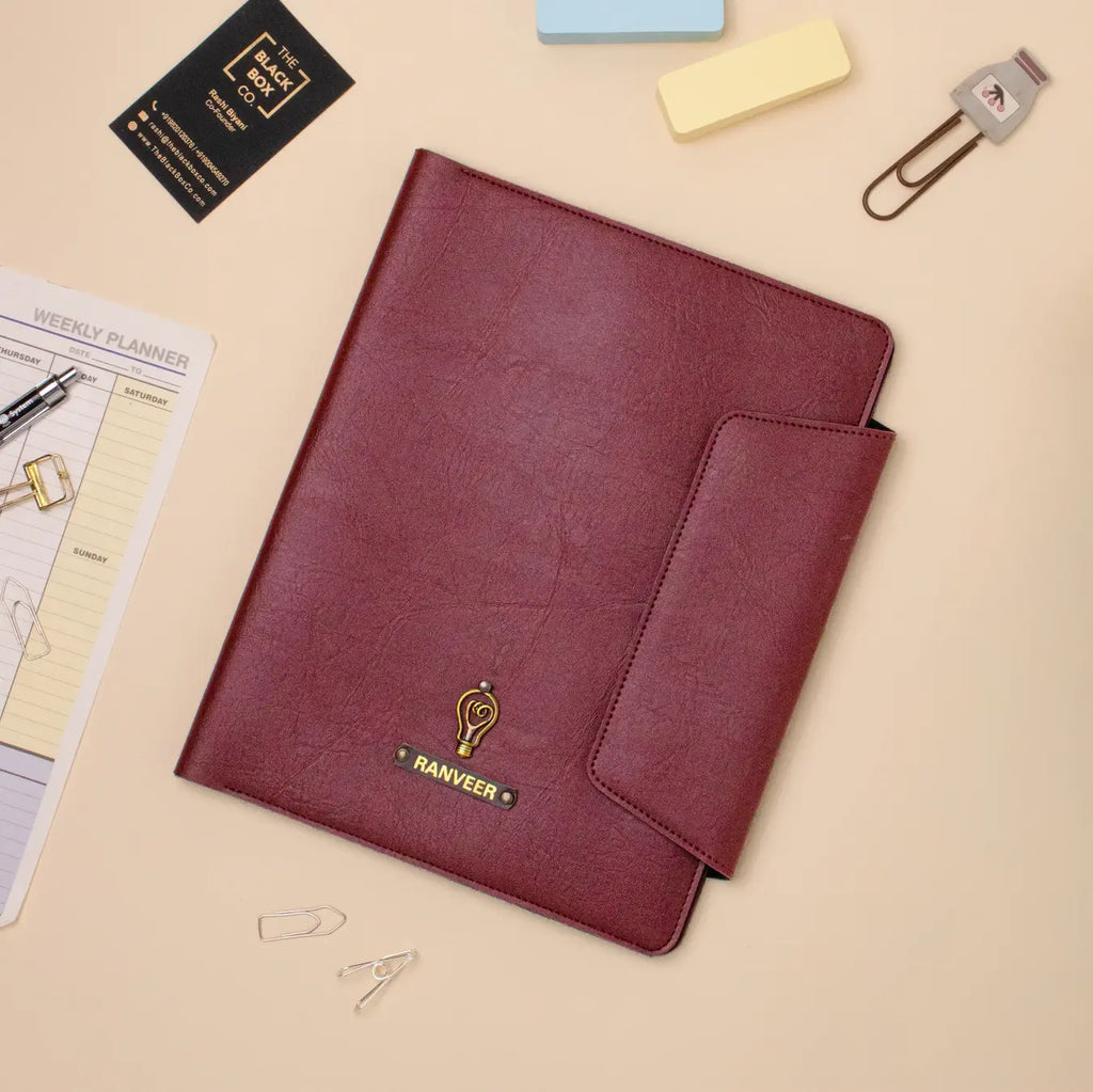 PERSONALISED OFFICE FOLDER - MAROON