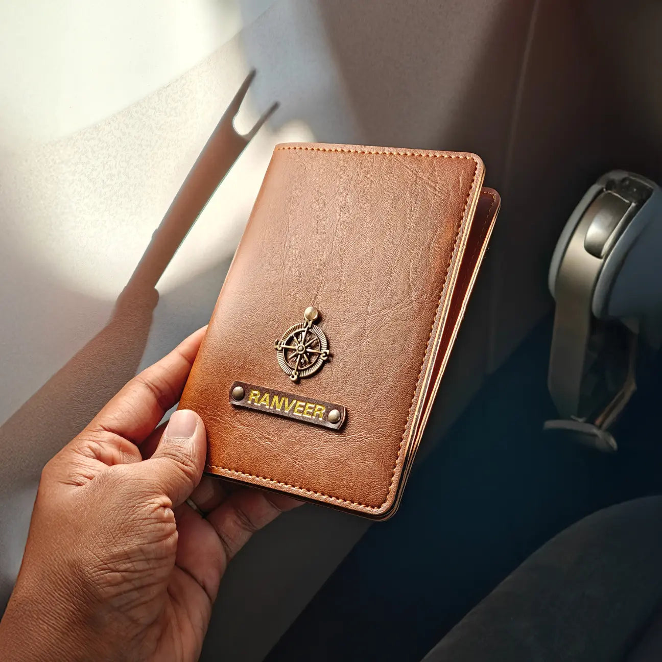 PERSONALISED PASSPORT COVER - GREEN