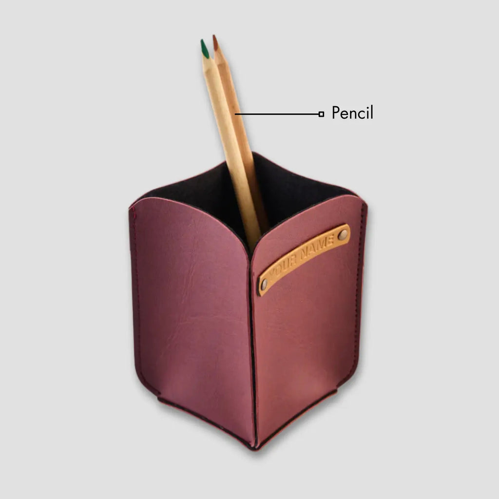 PERSONALISED PENSTAND - MAROON