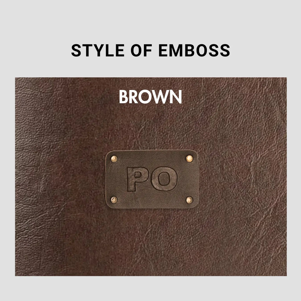 PERSONALISED DOPP KIT - BROWN