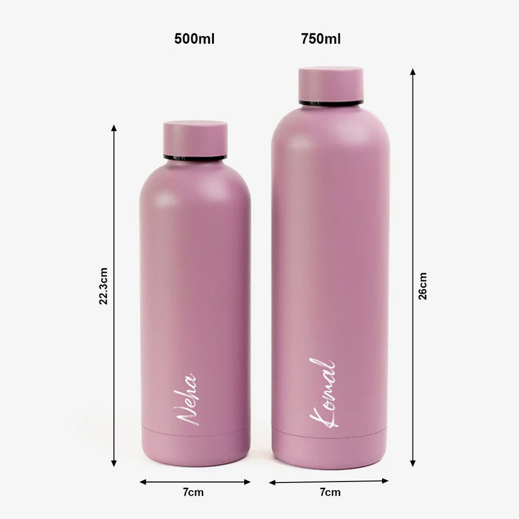 Personalised Water Bottle - Misty Rose