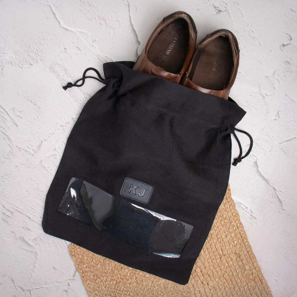 PERSONALISED SHOEBAG (SEE THROUGH) - BLACK