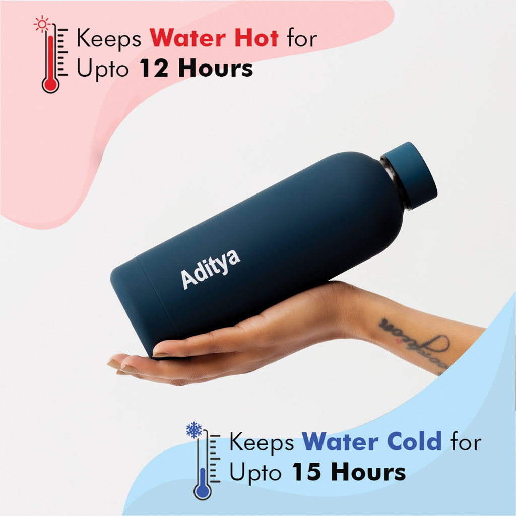 Kookumber - Personalised Water Bottle - Space Blue