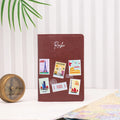 PERSONALISED PRINTED PASSPORT COVER - TRAVEL STAMP - MAROON