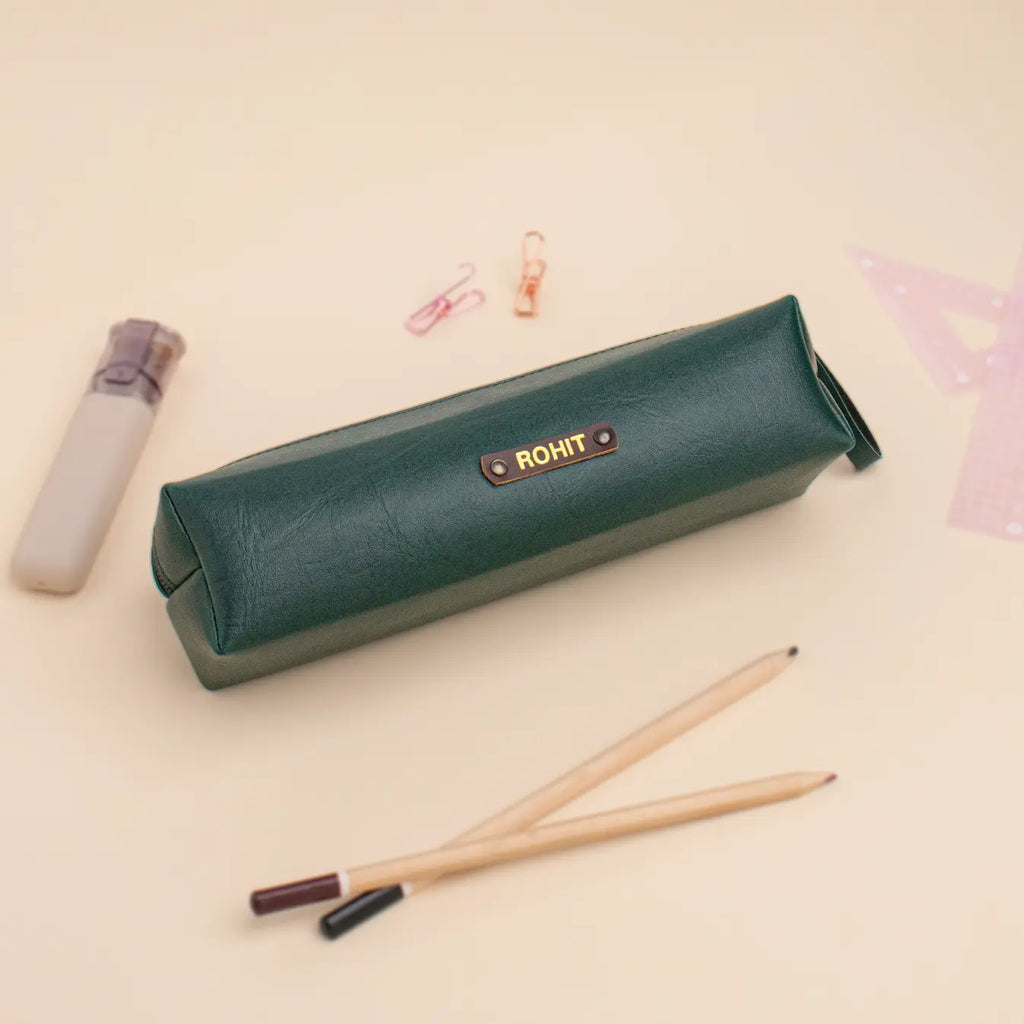 PERSONALISED STATIONERY POUCH - GREEN
