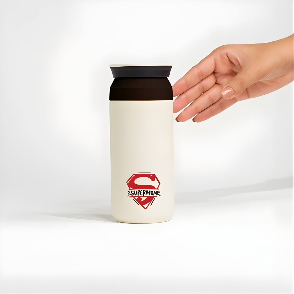Super Mom - Personalised Tumbler (Ivory)