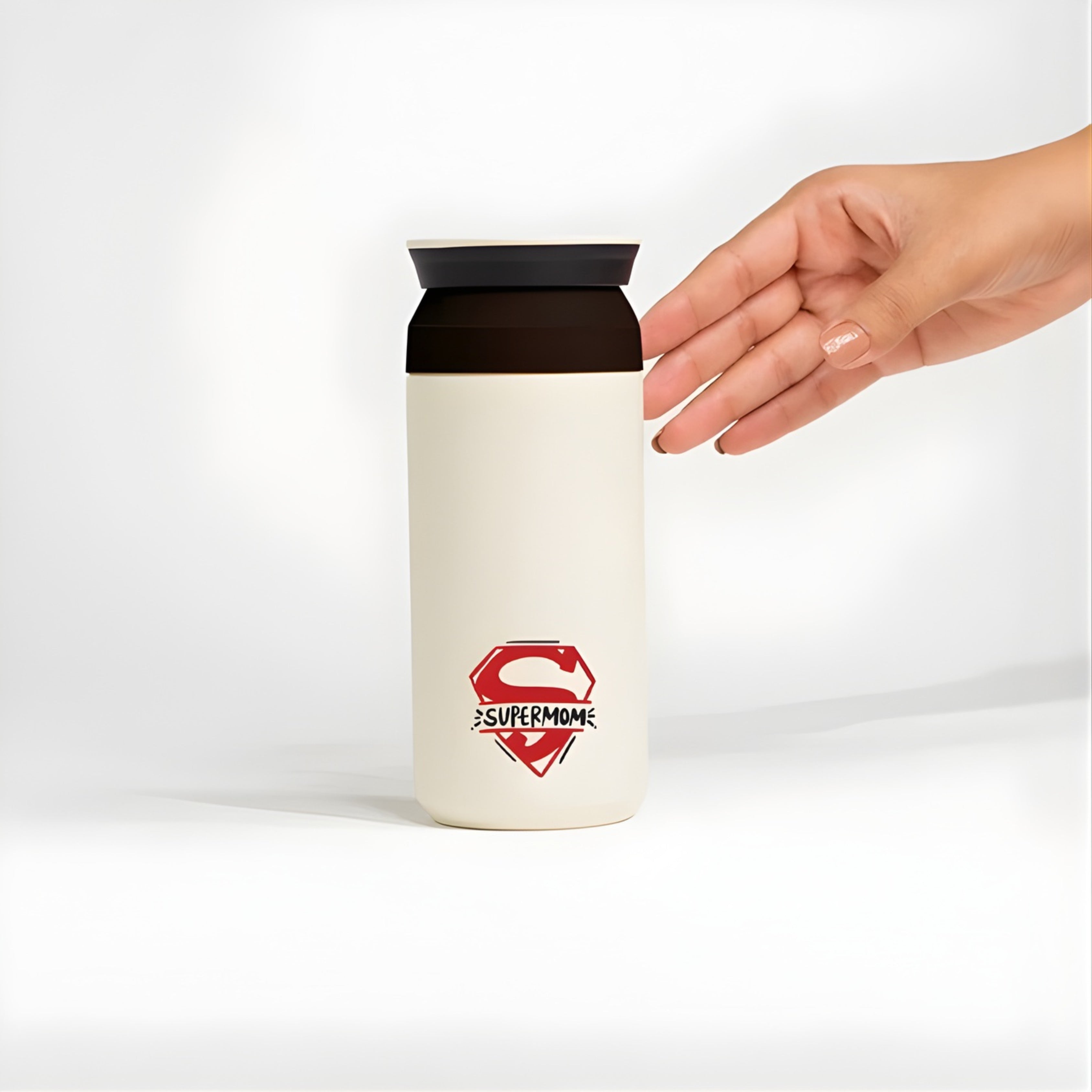 Super Mom - Personalised Tumbler (Ivory)