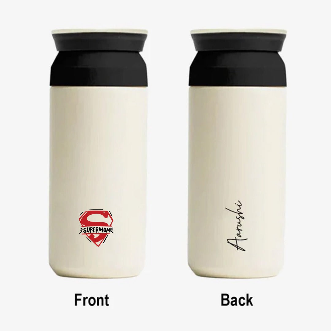 Super Mom - Personalised Tumbler (Ivory)