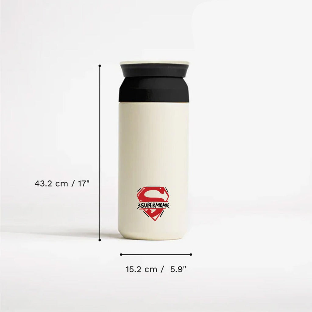 Super Mom - Personalised Tumbler (Ivory)