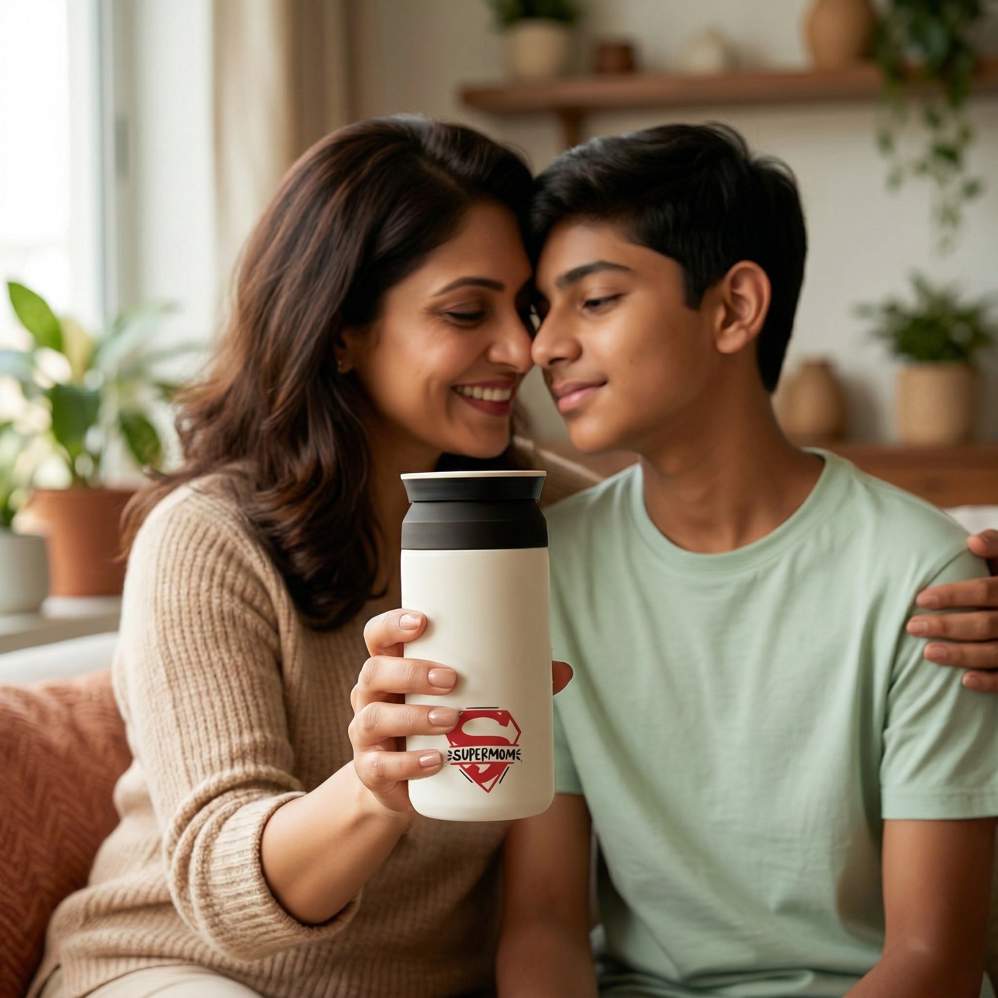 Super Mom - Personalised Tumbler (Ivory)