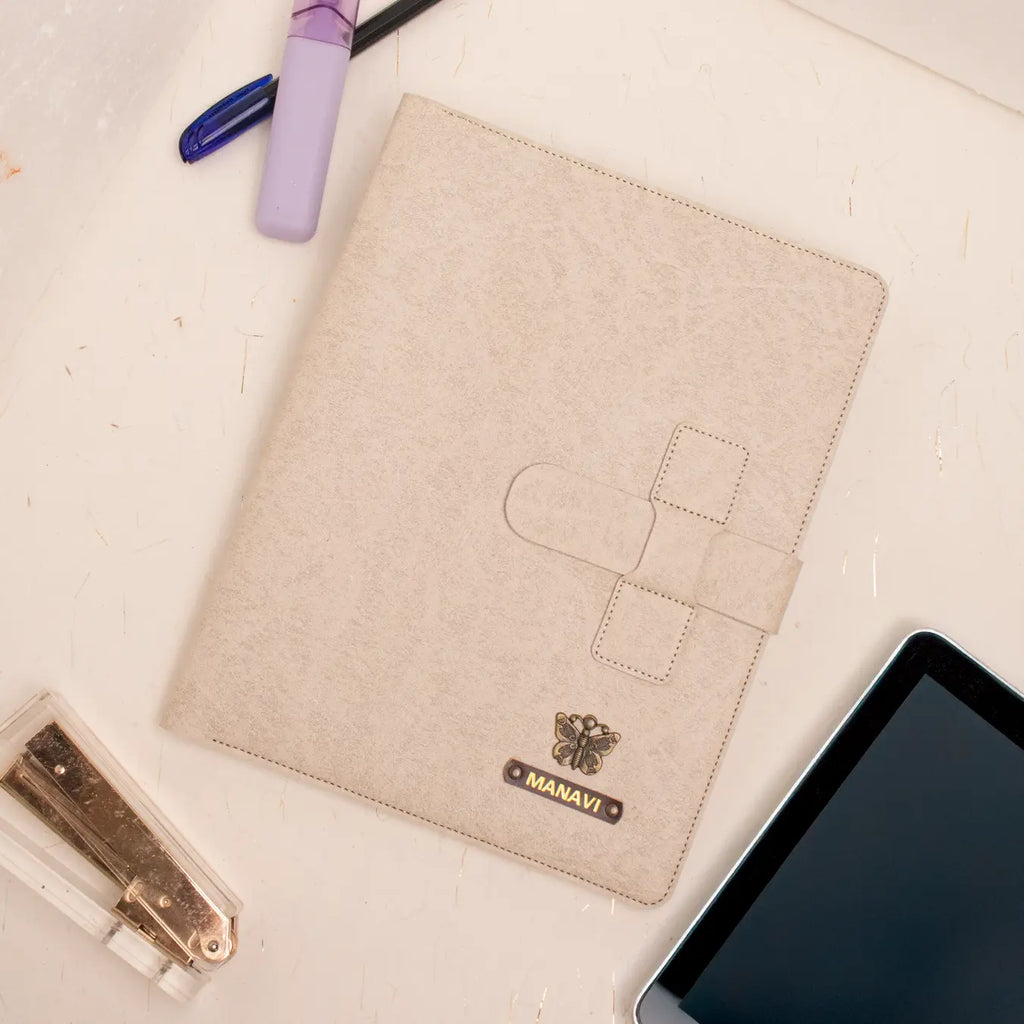 PERSONALISED TABLET ORGANISER - BEIGE