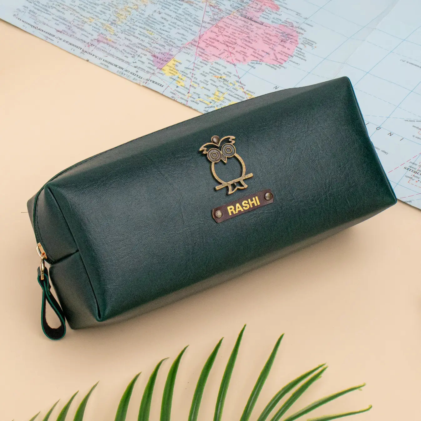 PERSONALISED TRAVEL POUCH - GREEN