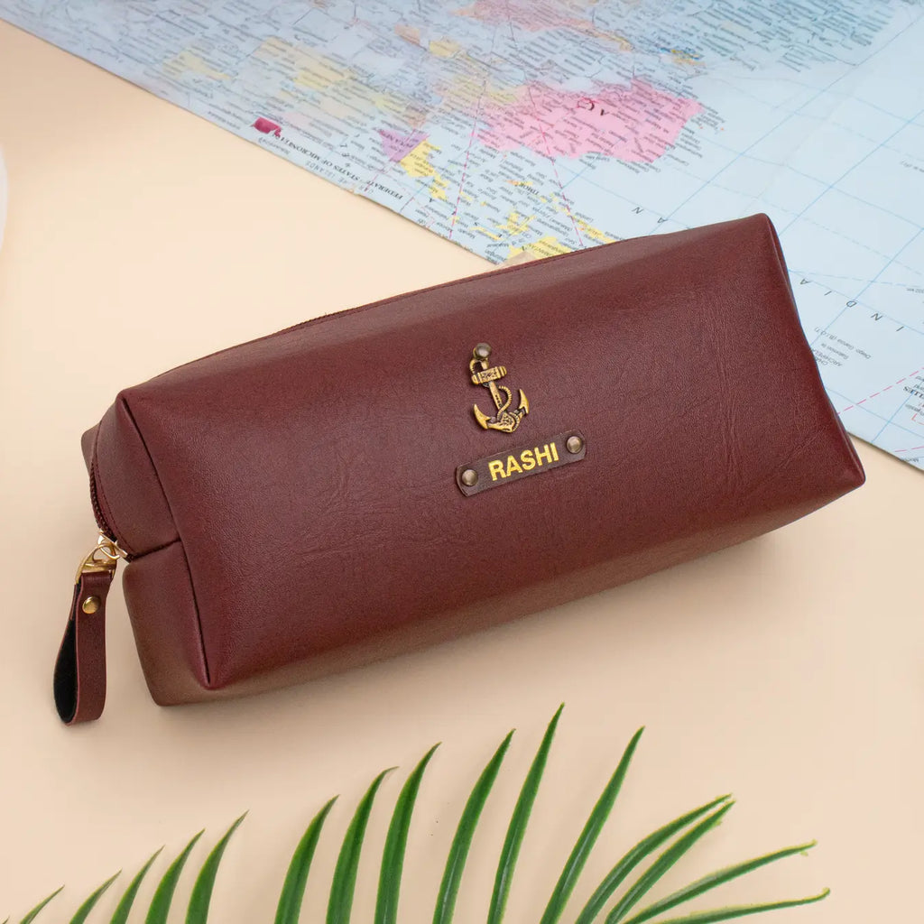 PERSONALISED TRAVEL POUCH - MAROON