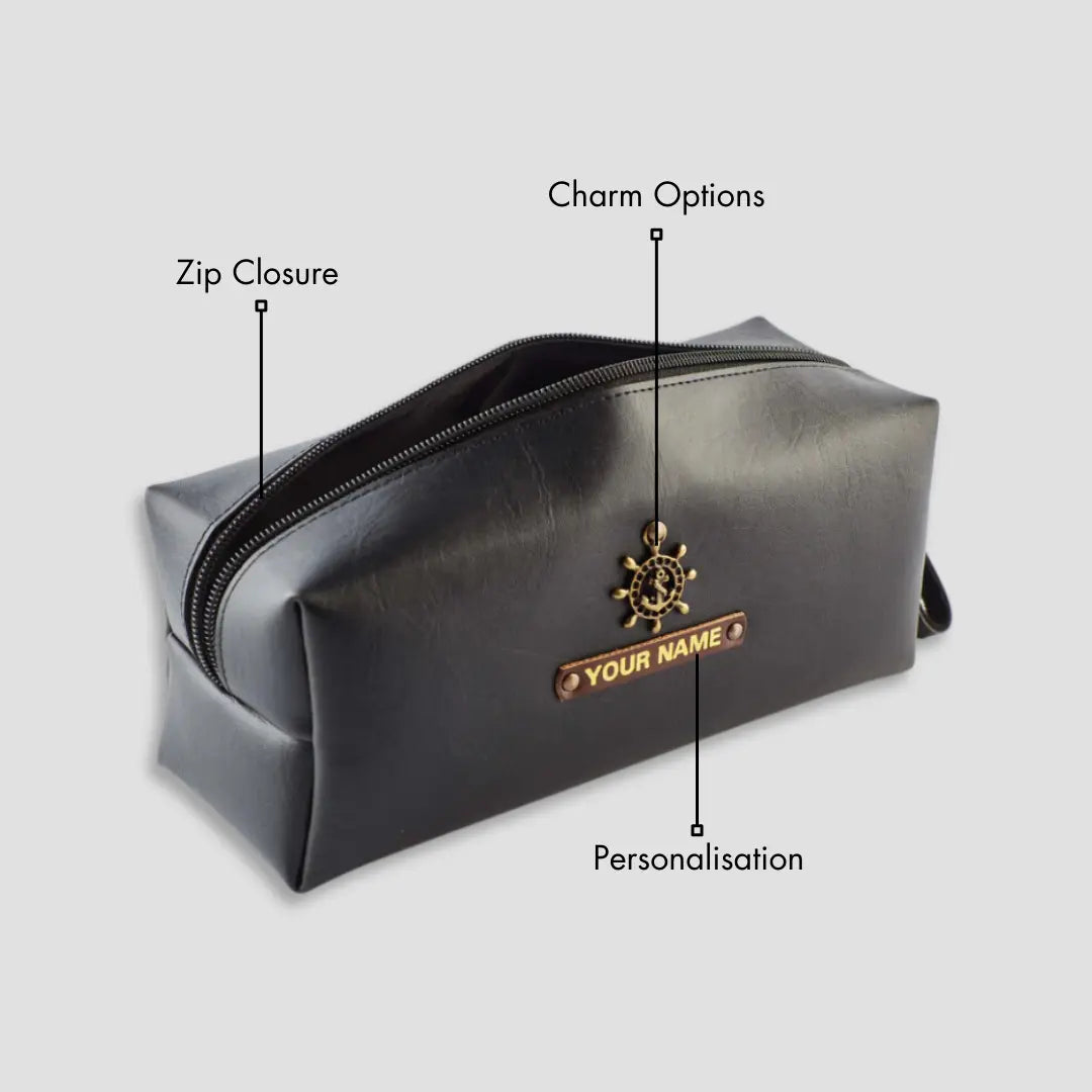PERSONALISED TRAVEL POUCH - BLACK
