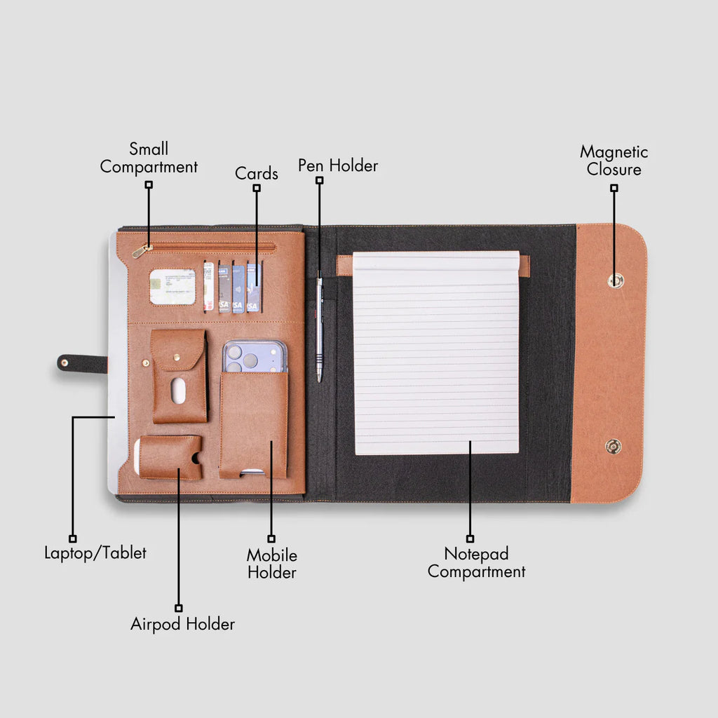 PERSONALISED ULTIMATE OFFICE ORGANISER - TAN