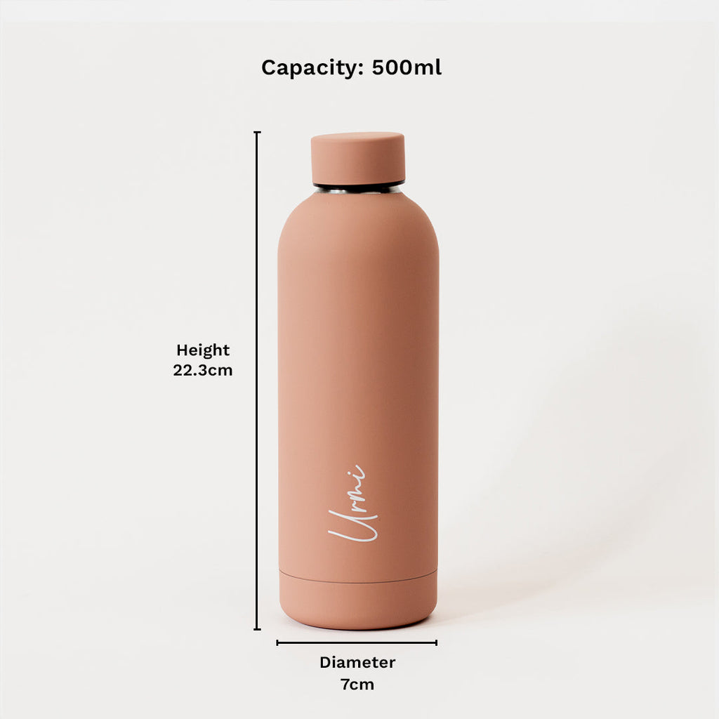 Kookumber - Personalised Water Bottle - Warm Peach