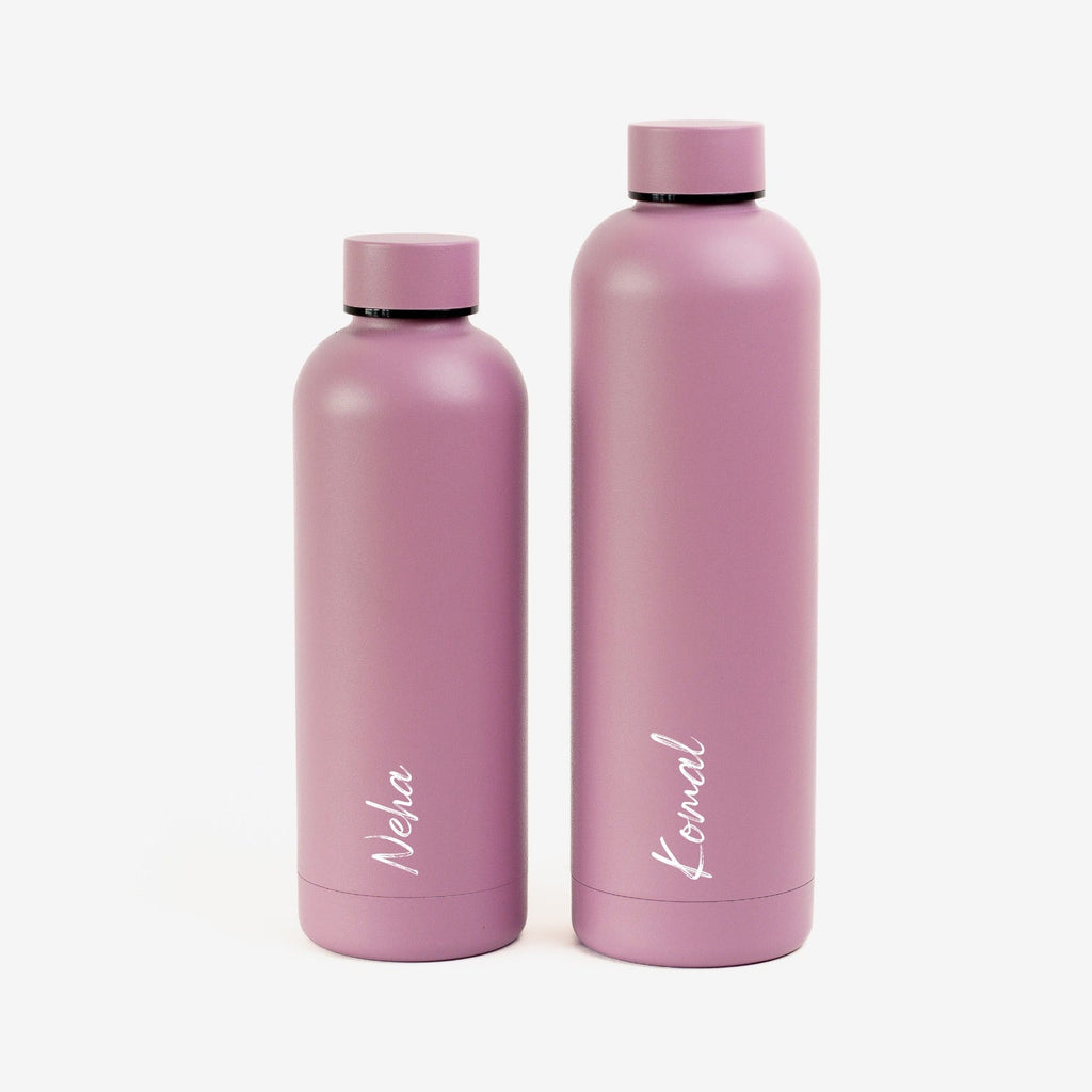 Personalised Water Bottle - Misty Rose