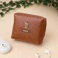 PERSONALISED ZIPPERED CHARGER CASE - TAN