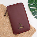 PERSONALISED ZIPPERED TRAVEL CASE - MAROON