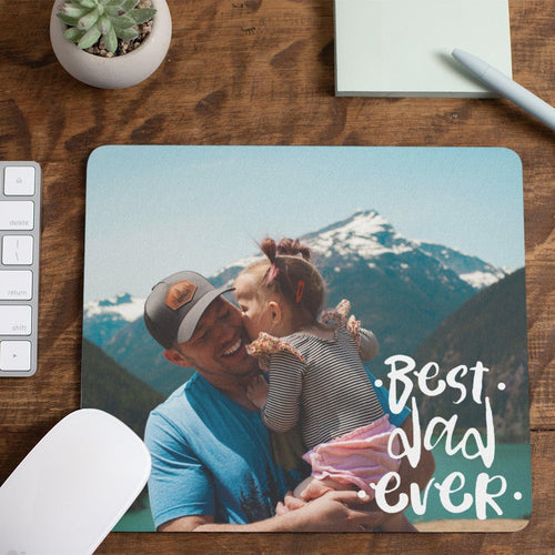 Best Dad Ever Customised Simple Photo Mouse Pad - Gift Lift