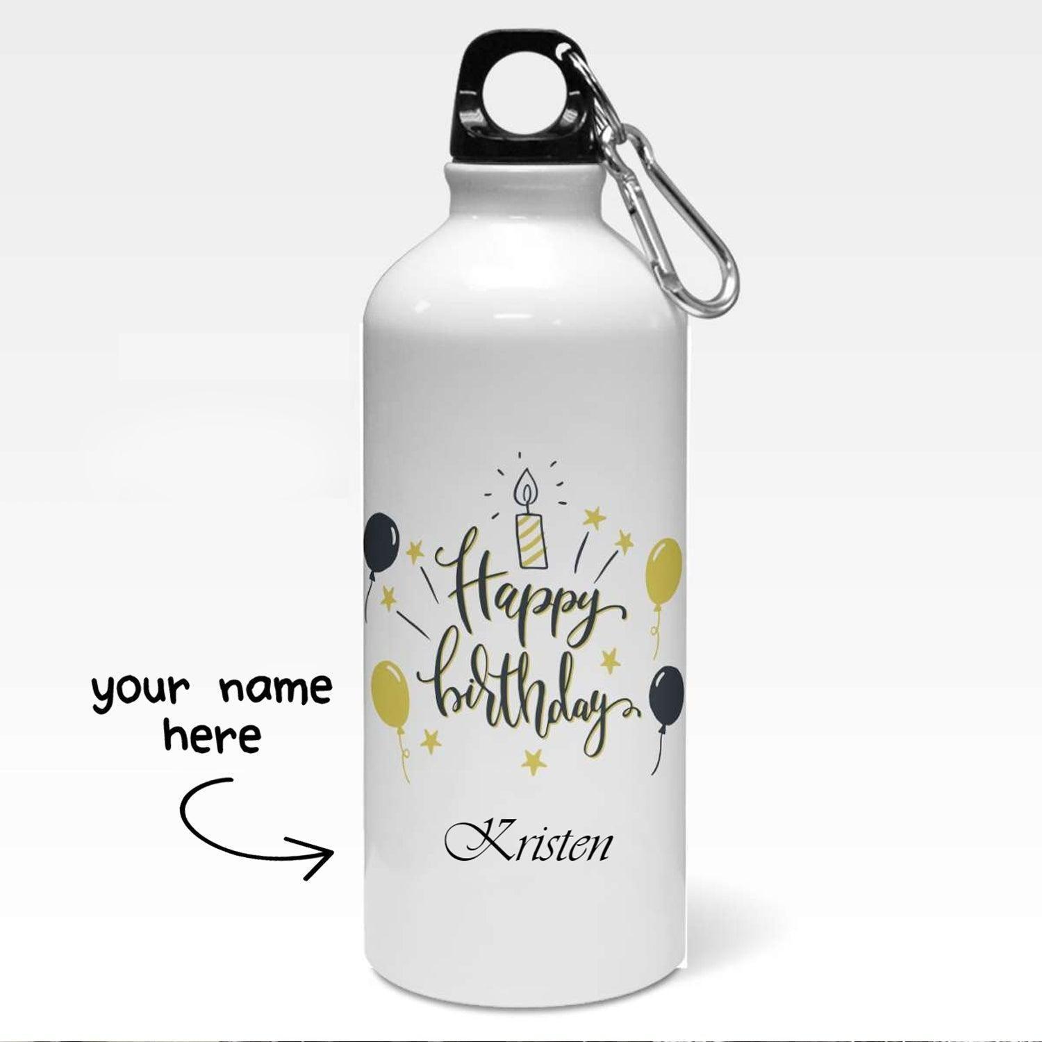 Birthday Wishes Personalized Sipper Water Bottle - Gift Lift