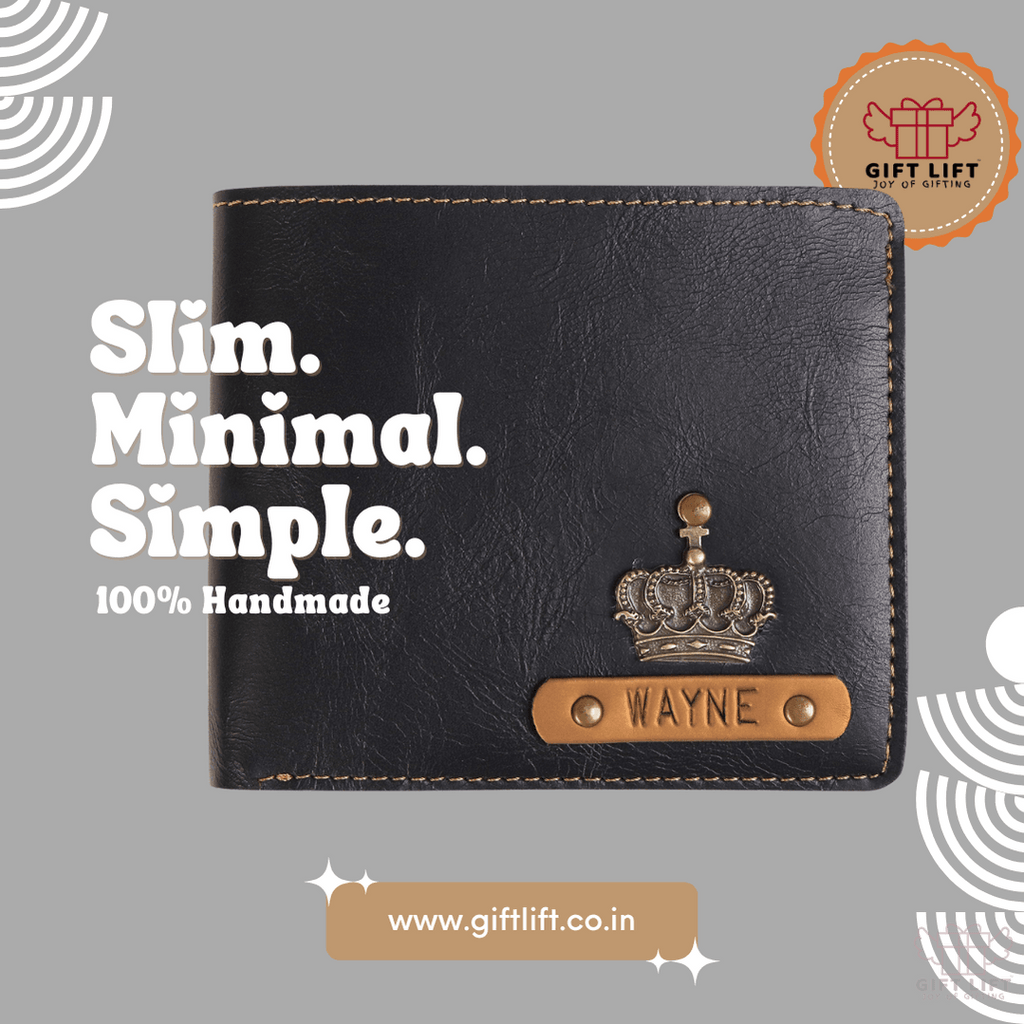 Black Mens Wallet with Coin Pocket