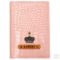 Blush Pink Vegan Executive Leather Passport Wallet - www.giftlift.in