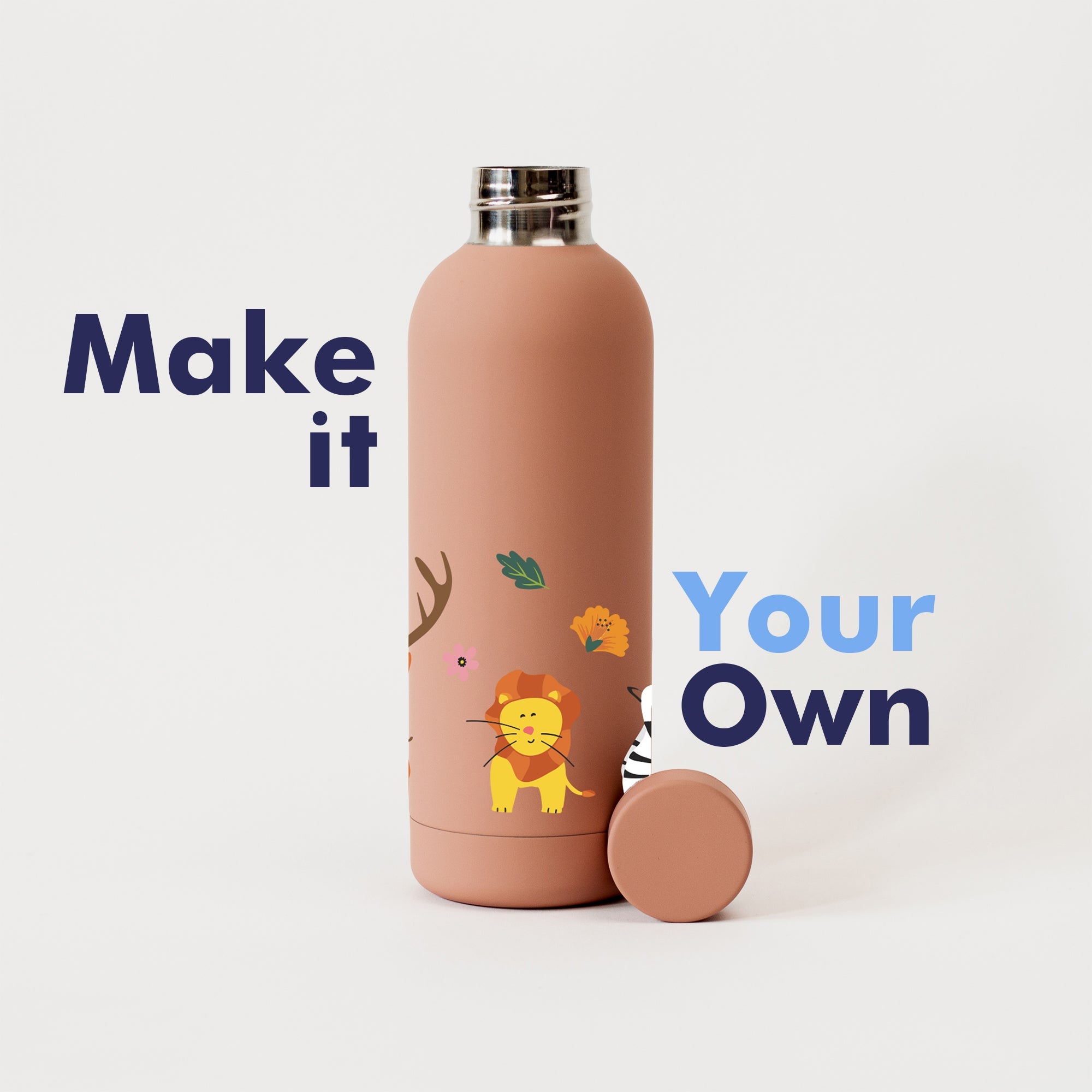 Kookumber - Personalised Water Bottle - Zoo Kingdom