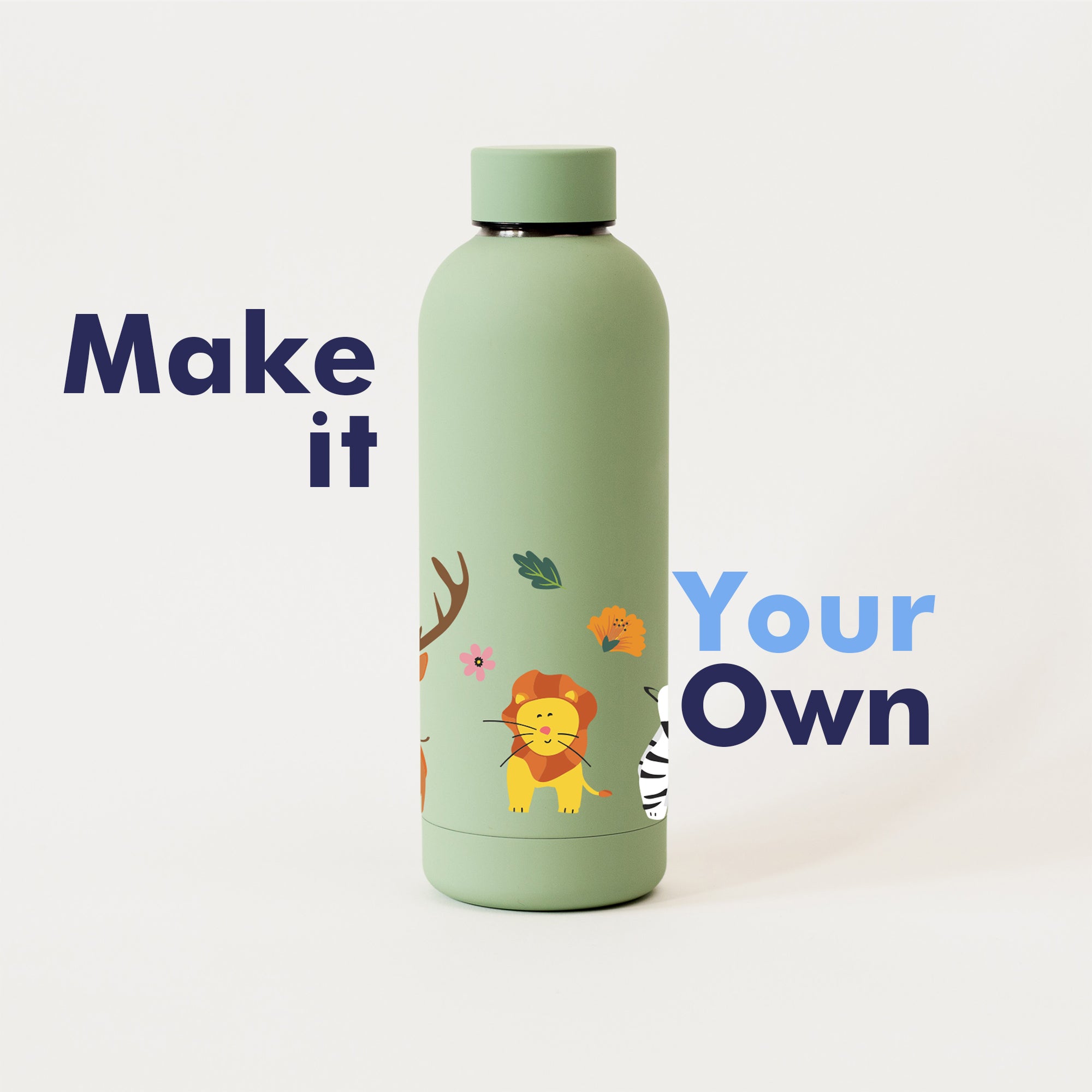 Kookumber - Personalised Water Bottle - Zoo Kingdom