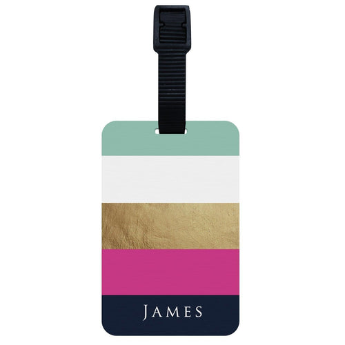 Bright Heues & Faux Gold Custom Luggage Tag - Gift Lift