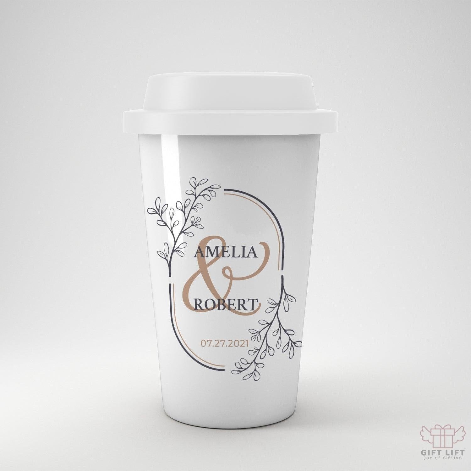 Couple Monogram Coffee Tumbler