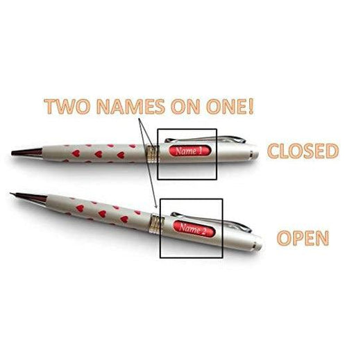 CrownLit Surprise Pen for Valentines, 2 Names on Pen