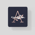 Custom Floral Name Gold Luxury Coaster Set Of 2 - Gift Lift